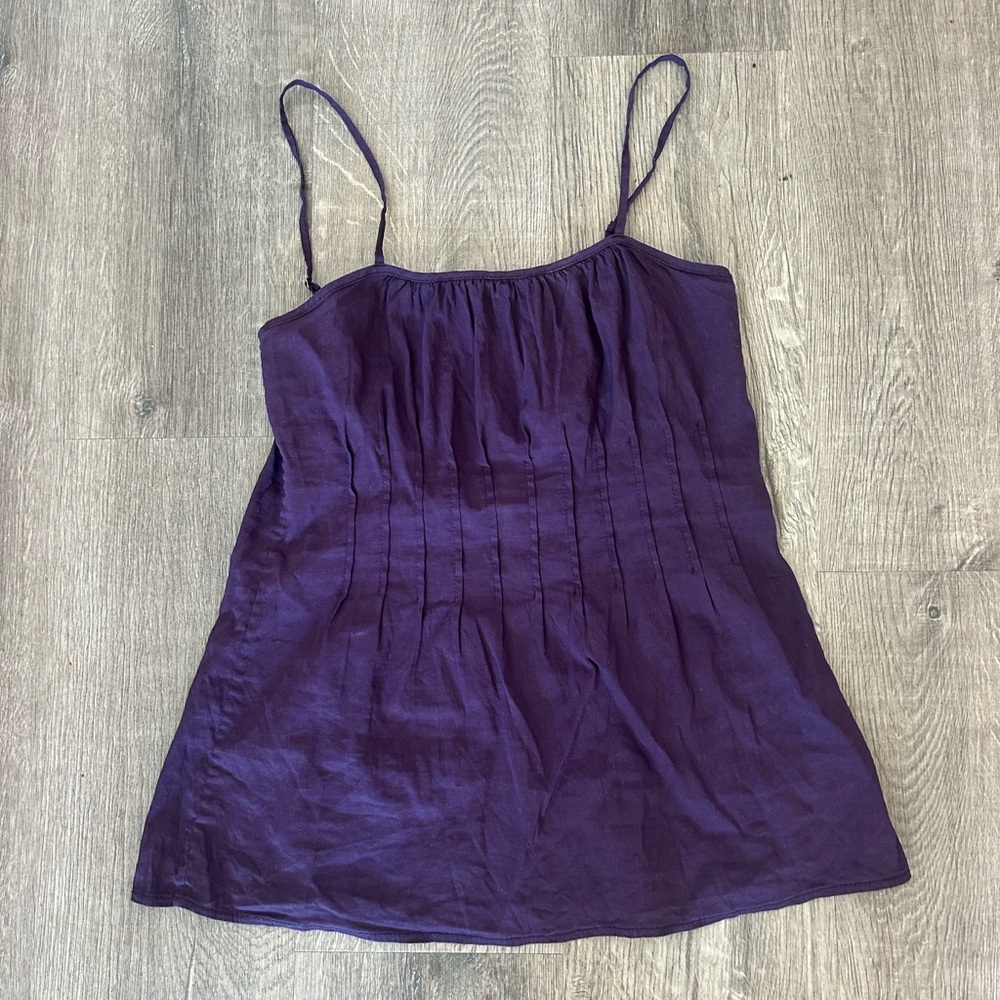 Purple Theory Spaghetti Strap Tank Top Going Out Blouse in Miso